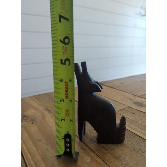 VTG Ironwood Hand Carved Howling Coyote Wolf Figurine Southwest Decor - Picture 6 of 6